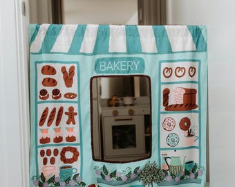 Panel de juego reversible de cafetería y panadería: tienda de juegos de simulación para niños