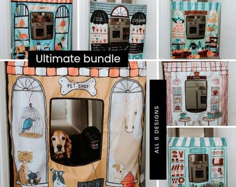 Reversible Play Panel Bundle: Ice Cream, Cafe & Vet Pretend Play