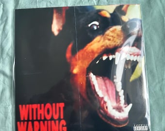 21 savage, offset, and metro boomin- without warning vinyl record red pressing
