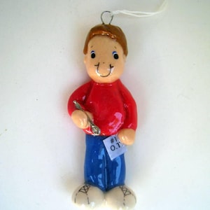 occupational therapist (male) ornament handmade bread dough