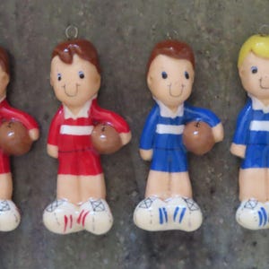 rugby ornament handmade bread dough by judy caron (male)