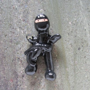 Ninja Ornament handmade bread dough by judy caron