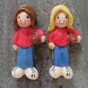 flag football ornament handmade bread dough by judy caron (female)