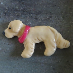Golden Retriever ornament handmade from bread dough