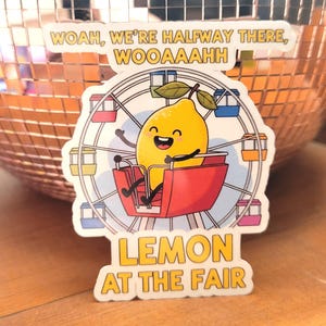 Adesivo de paródia de Limão na Feira: Adesivo de trocadilho Livin on a Prayer, Adesivo engraçado