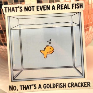Chandler Bing Goldfish Quote Sticker: Friends Sticker, TV Show Quote Sticker