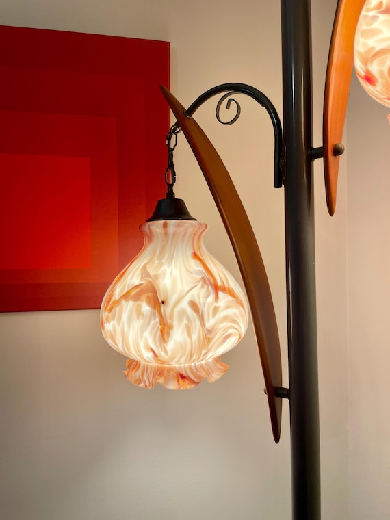 チューリップ ガラス ランプ ビンテージ - フロアスタンド最 安値 価格