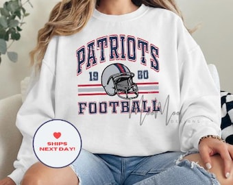 New England Football Vintage Sweatshirt, New England Football Pullover, Unisex Adult & Kids Game Day Crewneck, Fan Shirt