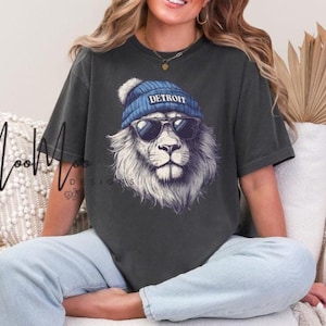 Detroit Football Comfort Colors Mascot T-Shirt, Gameday T-Shirt, Detroit Michigan Football, Detroit Gear, Detroit Football Tee, Fan Apparel