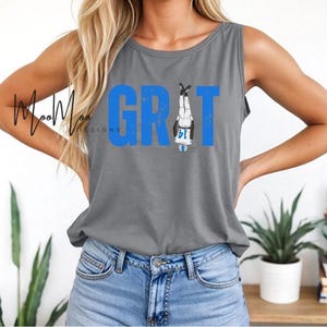 Grit Detroit Football Comfort Color Tank, Gameday Tailgate Shirt, Detroit Gameday Tee, Detroit Apparel, Lions Fan Gear, Unisex Lion Tank Top