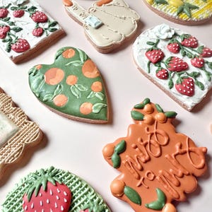 Fruit Themed Bachelorette Cookies – Bridal Shower Sugar Cookies | Miss to Mrs Party Favors | Summer Engagement Cookies