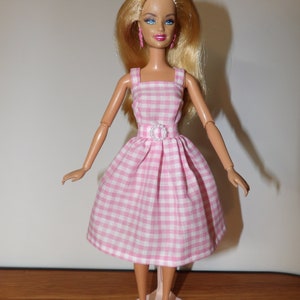 pink and white checkered barbie dress Unboxing Barbie's Iconic Pink Gingham Dress! 