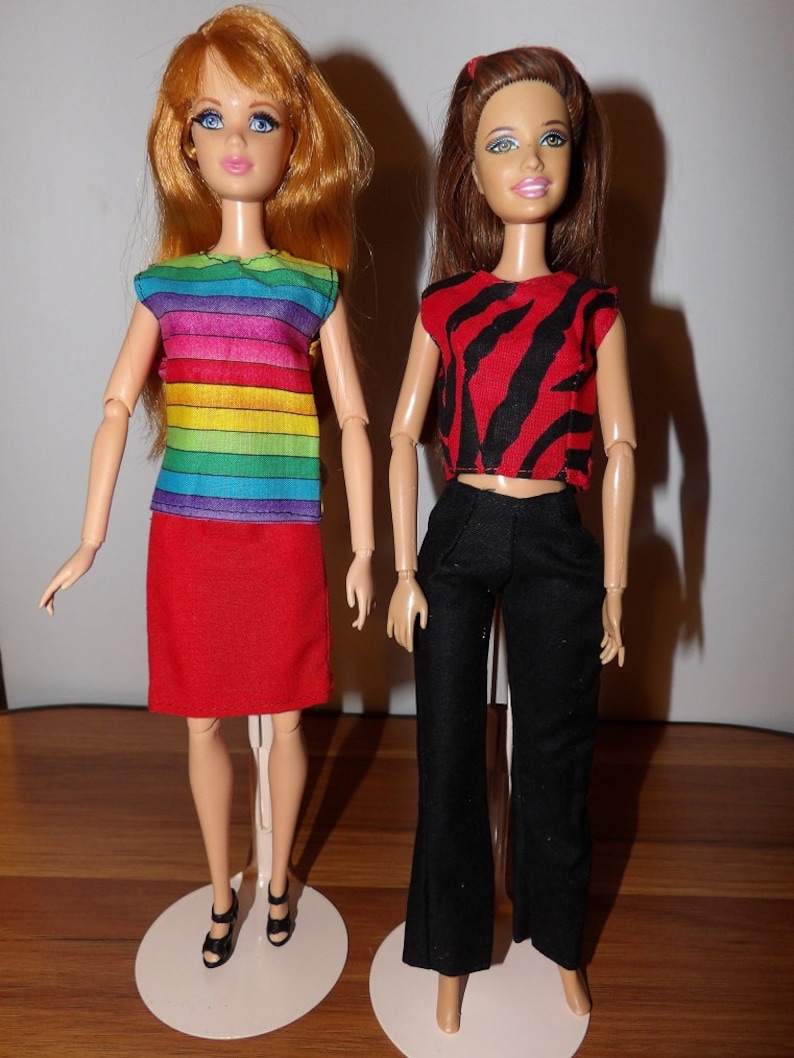 4 Piece Mix & Match Clothing Set With 2 Tops Pants and Skirt Etsy