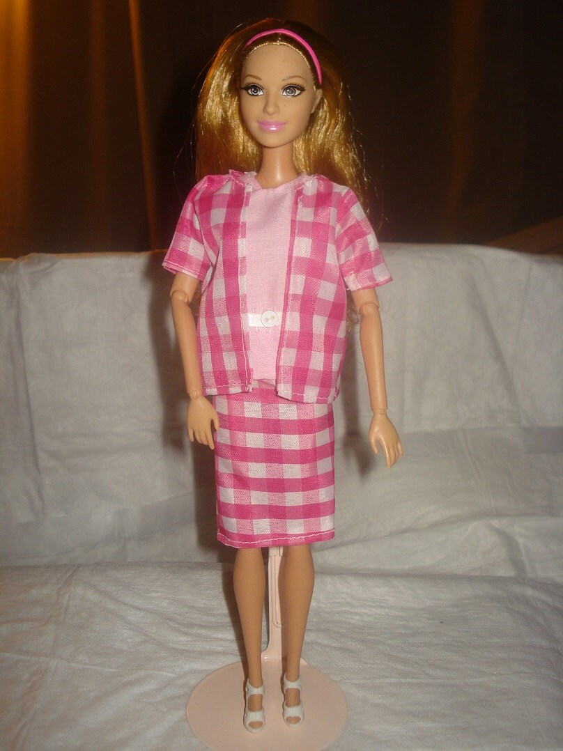 Barbie Movie Pink and White Dress - Etsy