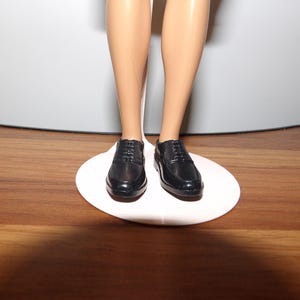 Pair of black dress shoes for 12 inch male Fashion Dolls - KDC116