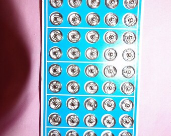 BRAND NEW 50 count 10mm size (.394 of an inch each) metal sew on snap fasteners - msf