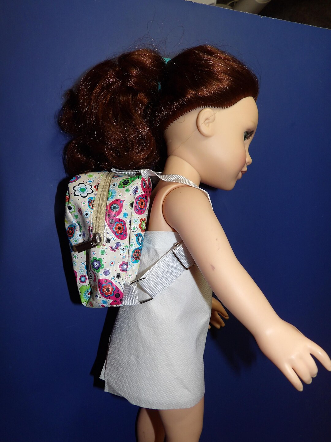 Fun 18 Inch Doll Sized Backpack With Working Zipper and Adjustable ...