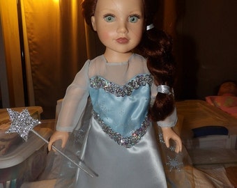 Beautiful Ice Princess dress from the movies for 18 inch Dolls - ag247b
