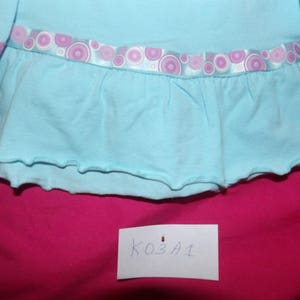 3 to 6 month size blue knit sun dress & matching panty set k03a1 image 4