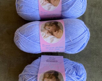 Mary Maxim Baby's Best Blue Yarn 4.4 oz Size 2 Sport Yarn