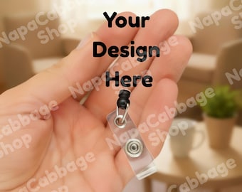 Canva Editable Templates ID Badge Reel Mockup for Healthcare Professionals with pngs