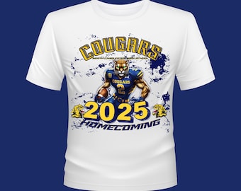 Editable Homecoming Canva Template | Class Reunion Football Spirit Design | School Mascot Digital Download 2025