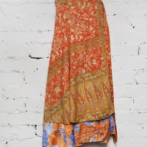 Vintage Maxi Wrap - Upcycled Sari Fabric - Bohemian
