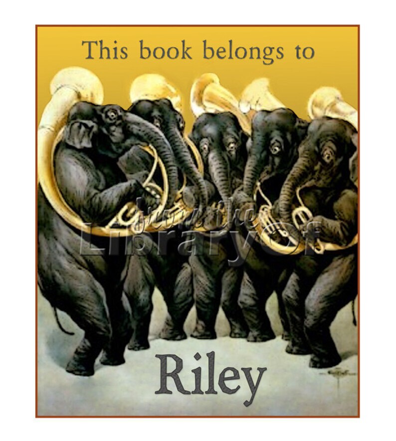 La banda tocada elefante Tuba Band estilo Vintage adhesivo ...