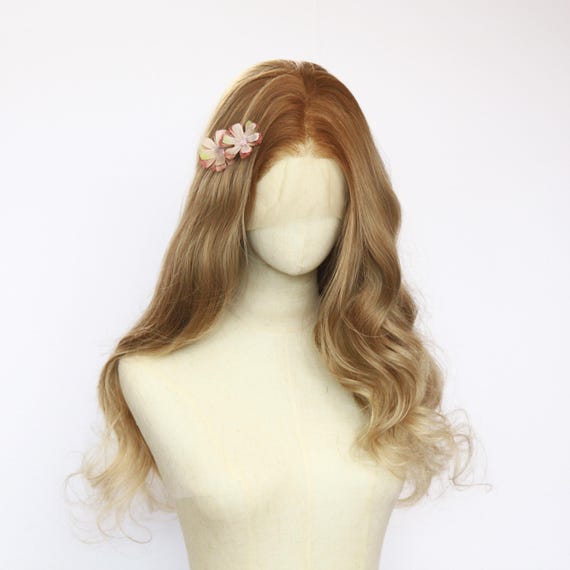 Long ombré blonde brown curly soft Lacefront wig Ombre Brown Blonde Human Hair Wigs 13x4 Lace Front Wigs Deep  main image 4