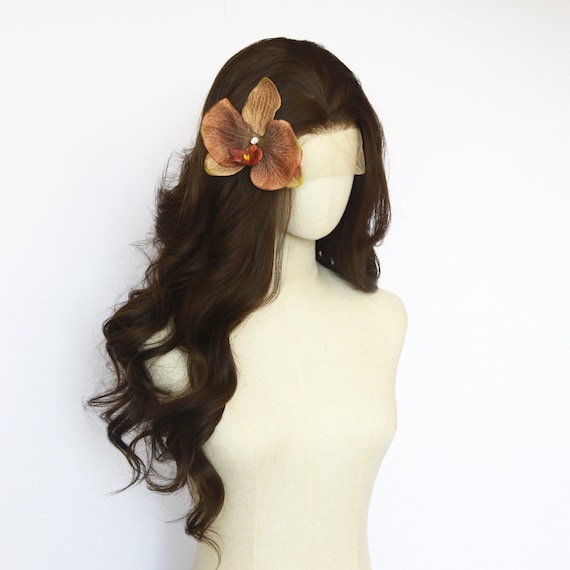 Long Wavy Lace Front Wig : Dark Brown Heat-resistant 
