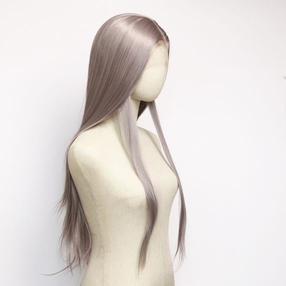 Gray Heat Resistant Wig 24-26 inches Amazon.com : YBYMCAI Grey Wig - Long Silver Wavy Wigs for  main image 4