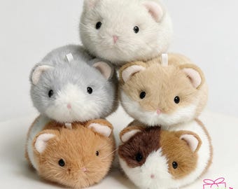 Cute Hamster Plush Keychain | Squeaky Hamster Plush Charm | Hammy Keychain | Valentine's Day Gift | Christmas Gift | Gift for Kids