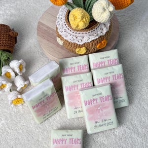 Custom tissue favors for wedding | personalized tissue packs | wedding tissues | wedding favour | tissue favor | pocket tissue for wedding
