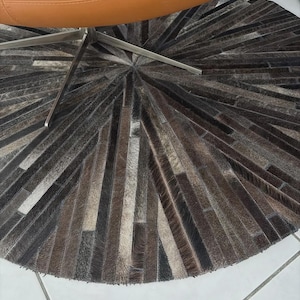 Alfombra de patchwork de piel de vaca auténtica – Alfombra personalizada de 7x7 / Pago fraccionado (Parte 3)