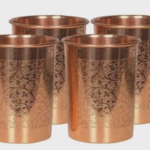 アーユルヴェーダの健康効果に優れた純銅製ウォーターボトル 950ml 2本