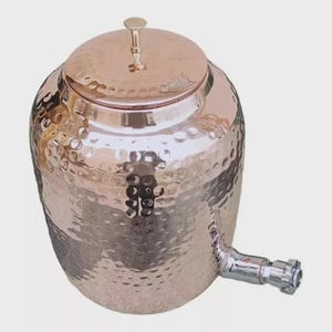 COPPER WATER DISPENSER - Water Storage 4 Tank Ayurvedic Health Benefit