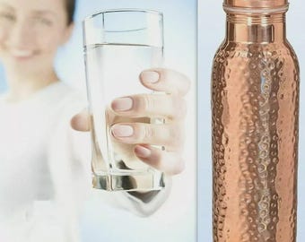 アーユルヴェーダの健康効果のための純銅製ウォーターボトル 950ml 2本