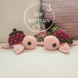 Crochet Strawberry Turtle Pattern Bundle