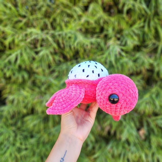 Dragon Fruit Turtle Crochet Pattern: Amigurumi Plush PDF Tutorial