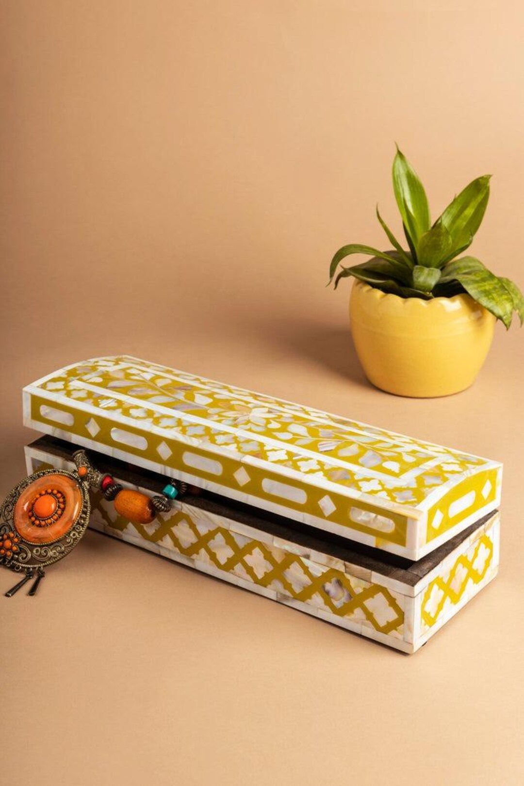 Large Bone Inlay Storage Box Handcrafted Wooden Bone Inlay Storage Box - Multi Purpose Keepsake ...