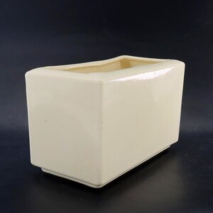 Vintage 1940s Robinson Ransbottom Pottery Planter 337-B Cream Rectangular Roseville Ohio RRP