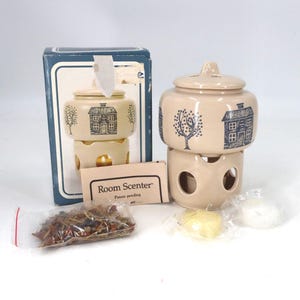 Vintage Potpourri Press Room Scenter Burner NOS | 1980s Ceramic Potpourri Simmer Pot | Tea Light Room Fragrance Warmer