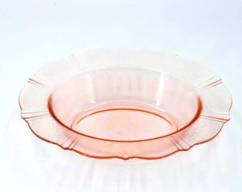 Vintage American Sweetheart Pink Depression Glass Bowl – MacBeth-Evans Oval Serving Dish