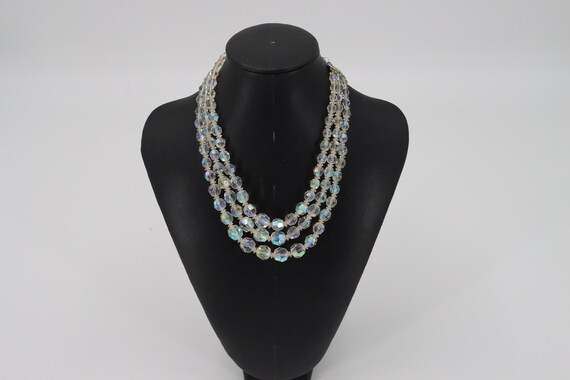 Vintage Aurora Borealis Bead Necklace: 1950s Irid… - image 5