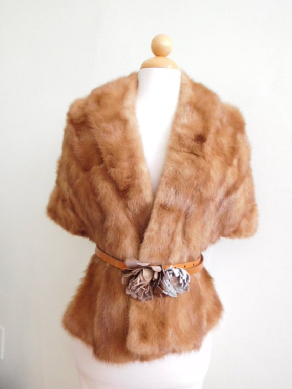 Vintage Mink 1960's Stole Small Medium - image 1