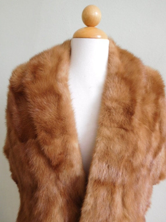 Vintage Mink 1960's Stole Small Medium - image 5