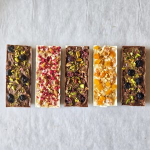 Handmade Fruit Chocolate Bar | Artisan Dark/Milk/White Chocolate with Nuts & Fruits