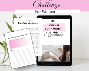 30-Tage-Dankbarkeits-Journal für Frauen: Arbeitsbuch für tägliche Anweisungen (PDF-Download)