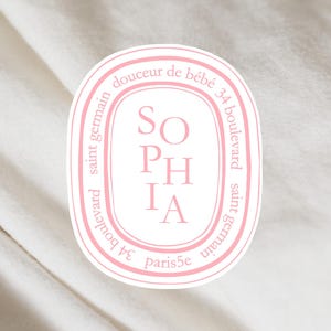 Diptyque-Inspired Candle Label Stickers – Baby Shower Favors, Girl or Boy