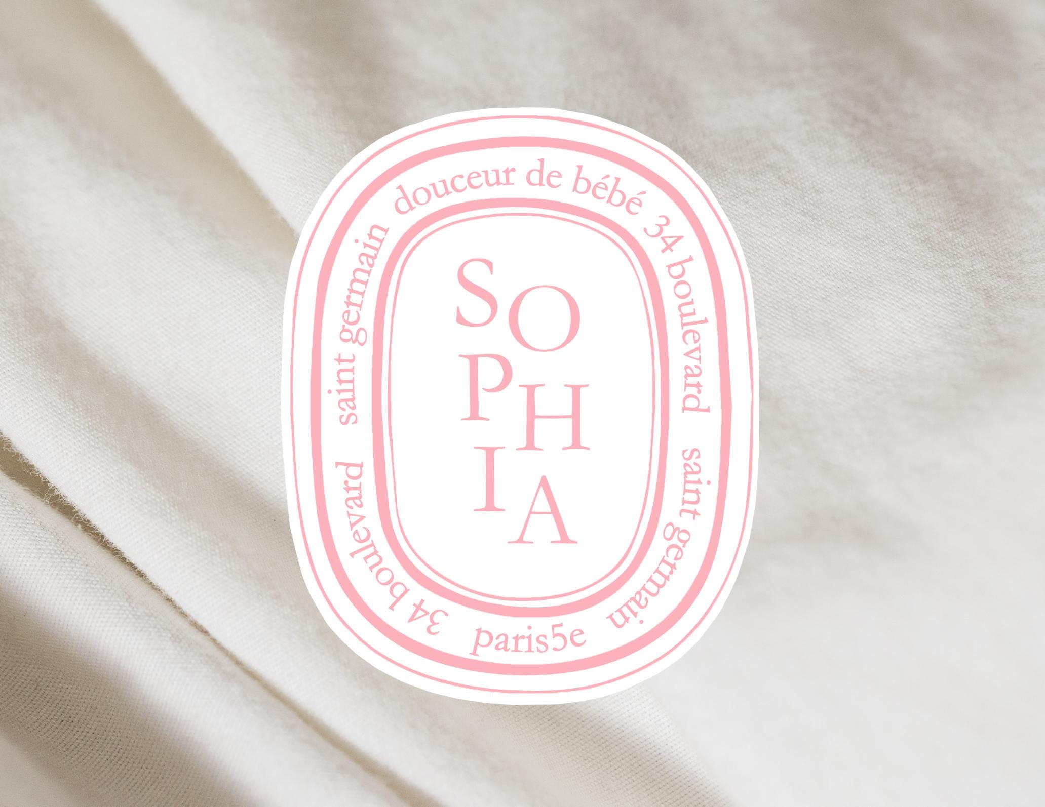 Diptyque-inspired Candle Label Stickers – Baby Shower Favors, Girl